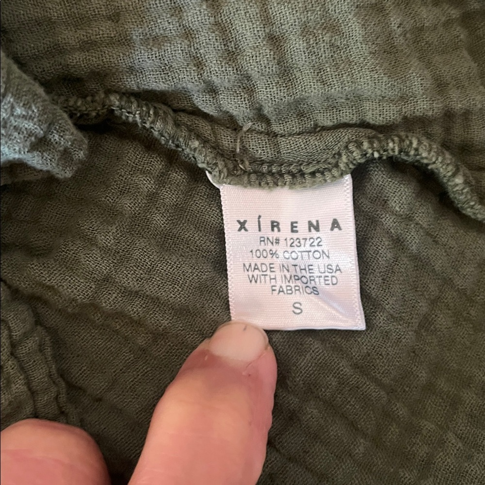 XIRENA Cate Elegant Green Midi Dress Made in USA Without Belt - Picture 6 of 16